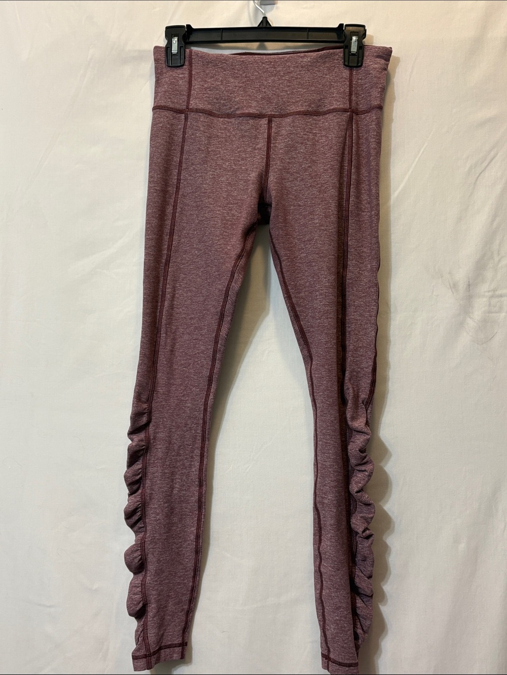 Lululemon Turn Around Tight athletic leggings in a heathered bordeaux